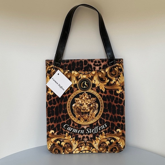 Carmen Steffens Handbags - Carmen Steffens  NEW Leopard and Gold Tote Bag